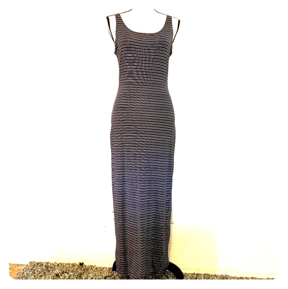 Horizontal striped tank dress
